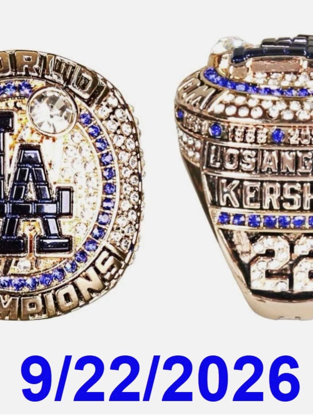 Men’s Championship-Style Ring — Blue and Gold Finish